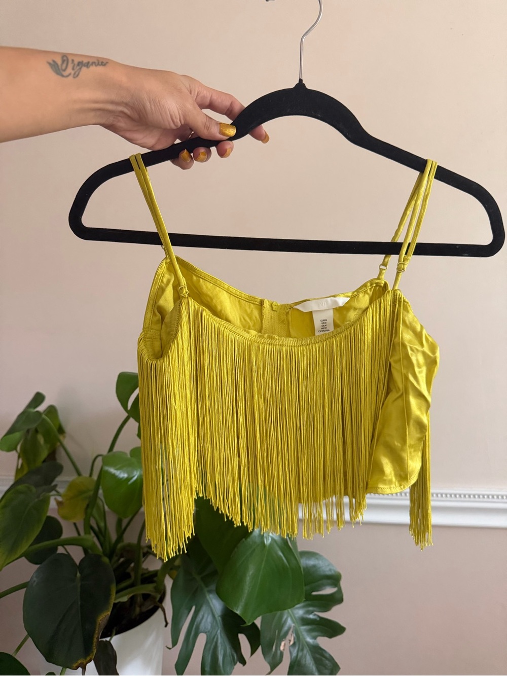 Isabel Marant pour H&M Yellow Fringe Satin Cami